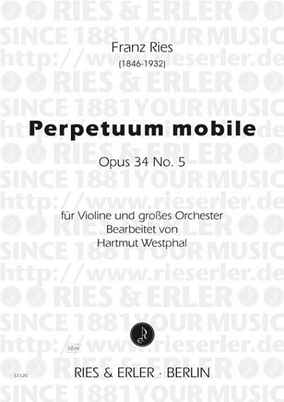 F. Ries: Perpetuum mobile op. 34/5, VlOrch (Part.)