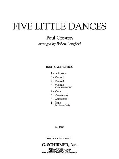 P. Creston: Five Little Dances , Stro (Part.)