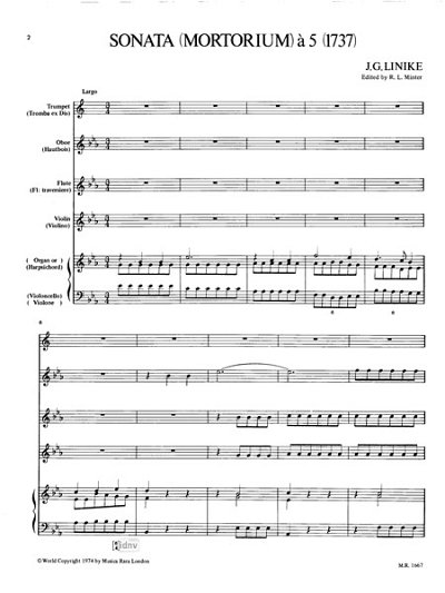 Linike Johann Georg: Sonata a 5