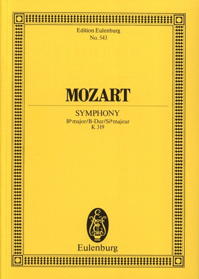 W.A. Mozart: Sinfonie 33 B-Dur Kv 319 Eulenburg Studienparti
