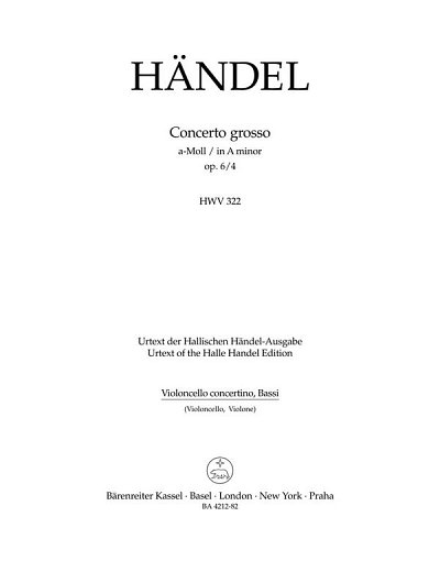 G.F. Haendel: Concerto grosso a-Moll op. 6/4 HWV 322