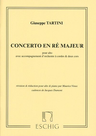 G. Tartini: Concerto Re M Alto-Piano  (Part.)