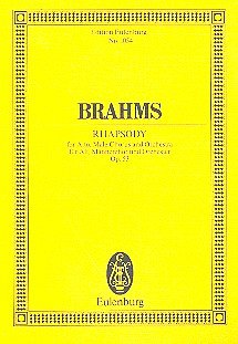J. Brahms: Rhapsodie Op 53 (Altrhapsodie) Eulenburg Studienp