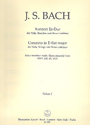 J.S. Bach: Konzert Es-Dur, VaStrBc (Vl1)