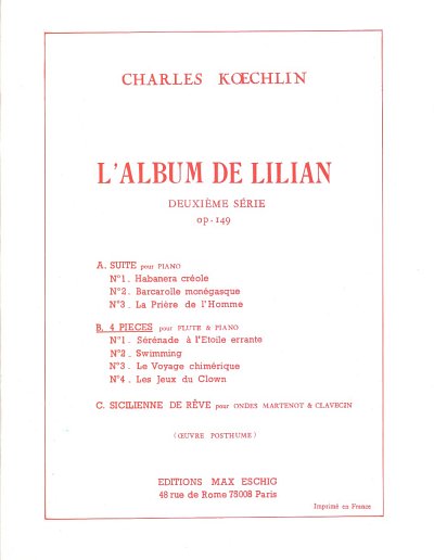 C. Koechlin: 4 Pieces op. 149/b