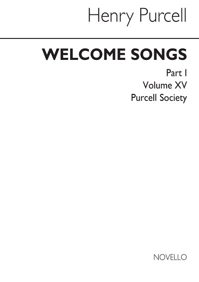 H. Purcell: Purcell Society Volume 15 - Royal Welcome S (Bu)