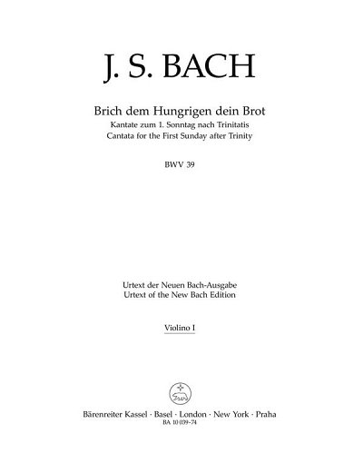 J.S. Bach: Brich dem Hungrigen dein Brot, 3GesGchOrchB (Vl1)