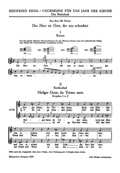 S. Reda: Drei Psalmen für gemischten Chor, Ch