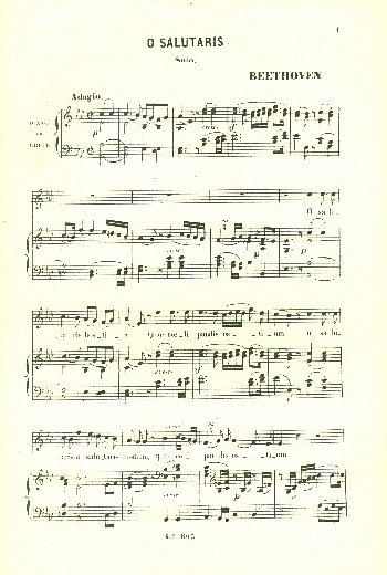 L. v. Beethoven: O Salutaris Chant-Piano , GesKlav