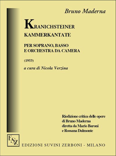 B. Maderna: Kranichsteiner Kammerkantate, Sinfo (Part.)