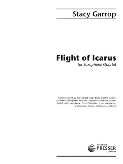 G. Stacy: Flight of Icarus, 4Sax (Pa+St)