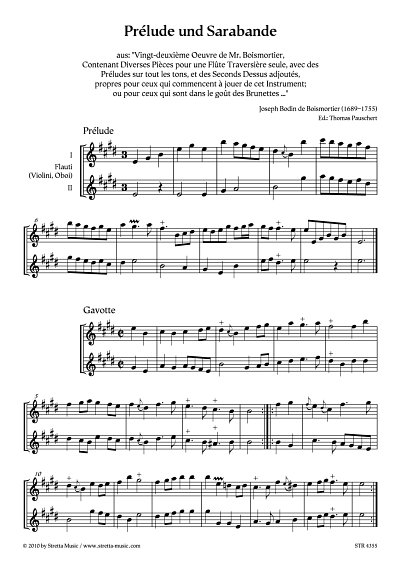 DL: J.B. de Boismortier: Prelude und Sarabande Nr. 2 aus: 