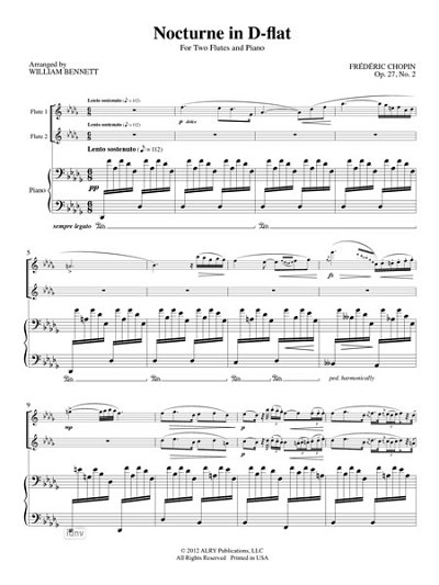 F. Chopin: Nocturne In D-Flat, 2FlKlav (Bu)