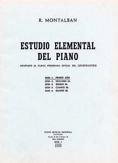 R. Montalban: Estudio elemental del piano 1, Klav