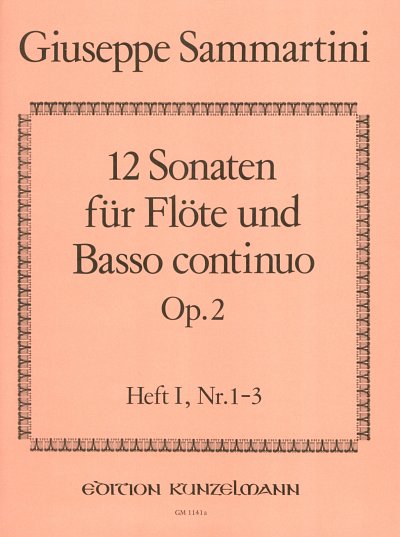 G. Sammartini: 12 Sonaten op. 2/1-3, FlBc (KlavpaSt)