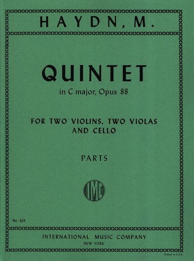 M. Haydn: Quintetto in C Major Op. 88, 2VlVla2Vc (Bu)