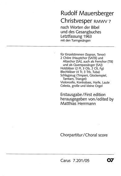 R. Mauersberger: Christvesper der Kruzi, GsGchOrchOrg (Chpa)