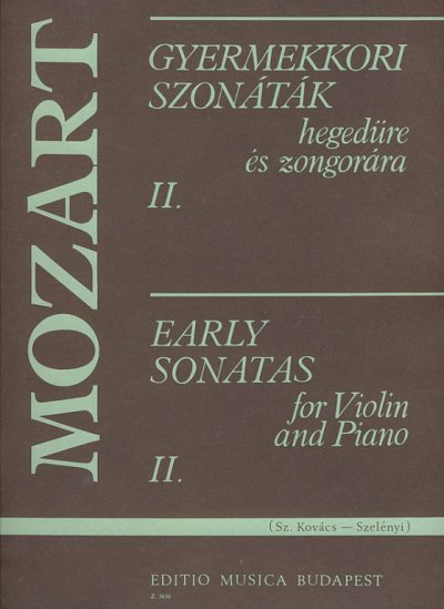 W.A. Mozart: Sonaten aus der Kinderzeit 2, VlKlav (KlavpaSt)