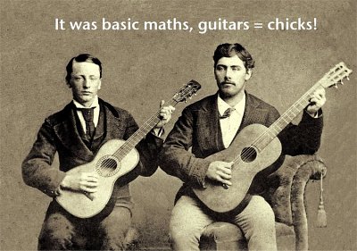 Guitars Chicks - Greeting Card