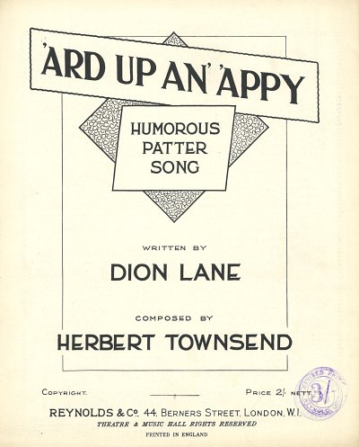 DL: D.L.H. Townsend: 'Ard Up An' 'Appy, GesKlav
