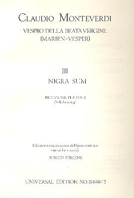 C. Monteverdi: Nigra sum 