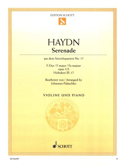 J. Haydn: Serenade op. 3/5 Hob. III:17 , VlKlav (KlavpaSt)