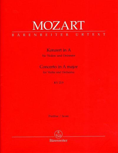 W.A. Mozart: Konzert Nr. 5 A-Dur KV 219, VlOrch (Part)