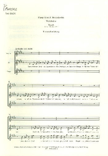F. Hensel: Waldruhe für 3 Stimmen (SAT) (gem Chor)