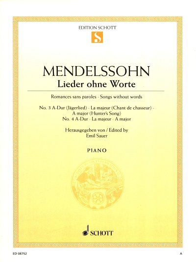F. Mendelssohn Barth: Lieder ohne Worte op. 19/3 and 4, Klav