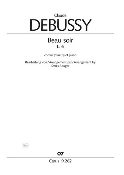 DL: C. Debussy: Beau soir E-Dur (1883), GchKlav (Part.)