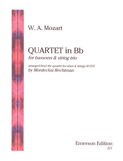 W.A. Mozart: Quartet In Bb (Pa+St)