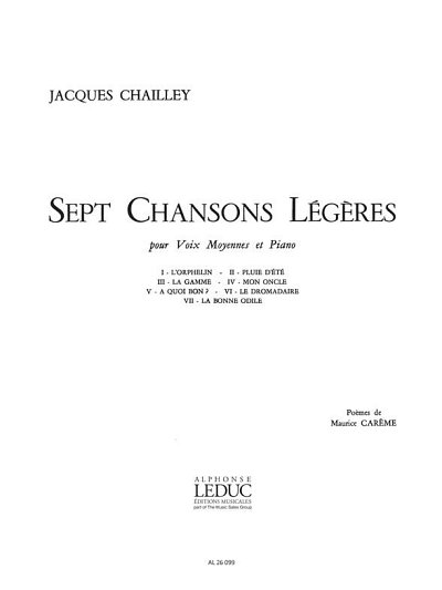 J. Chailley: 7 Chansons Legeres (Bu)