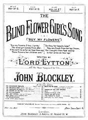 J. Blockley y otros.: The Blind Flower Girl's Song ("Buy My Flowers")