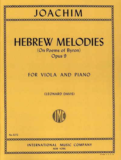 Melodie Ebraiche Op. 9 (Bu)