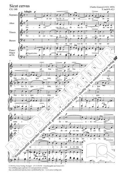 C. Gounod: Sicut cervus CG 148