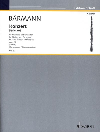 H.J. Baermann: Konzert Es-Dur op. 23 fuer Kla, KlarKlv (KA+S