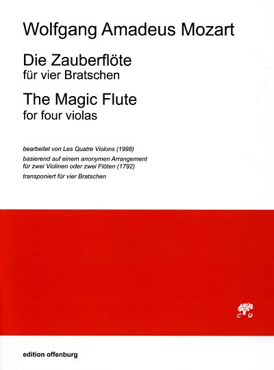 W.A. Mozart: Die Zauberflöte für vier Bratschen (Pa4Sti)