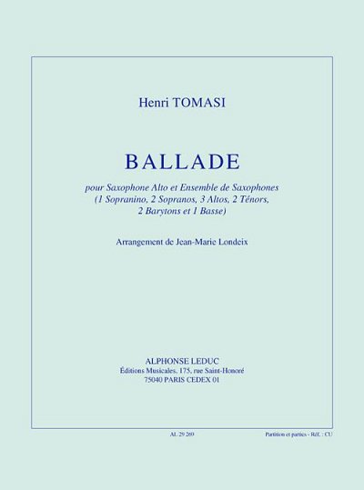 H. Tomasi: Henri Tomasi: Ballade (Pa+St)