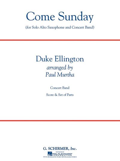 D. Ellington: Come Sunday (Alto Sax feature)