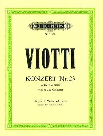 G.B. Viotti: Konzert Nr. 23 G-Dur, VlKlav