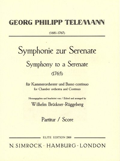 G.P. Telemann: Symphonie zur Serenade, SinfOrch (Pa+St)