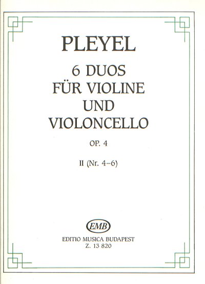 I.J. Pleyel: 6 Duos II op. 4, VlVc (2Sppa)