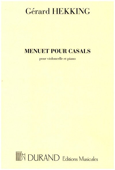 Menuet Pour Casals, VcKlav (Part.)