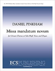 D. Pinkham: Missa mandatum novum