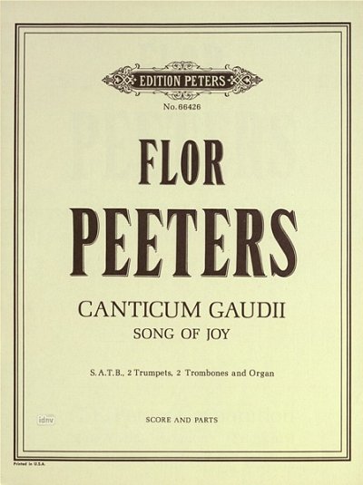 F. Peeters: Canticum Gaudii Op 118