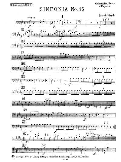 J. Haydn: Sinfonia Nr. 46 H-Dur Hob. I:46, Sinfo (VcKb)