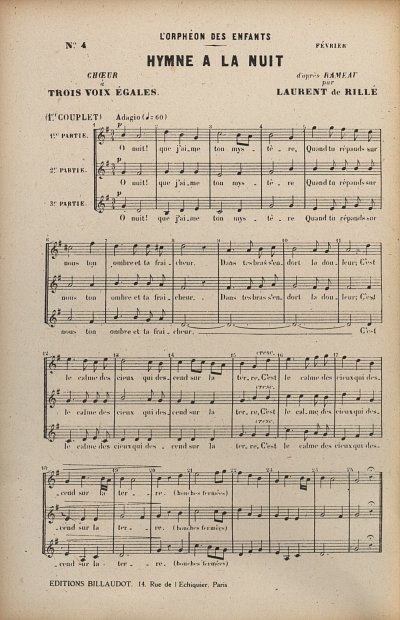 J.-P. Rameau: Hymne à la nuit, Mch/Fch (Chpa)