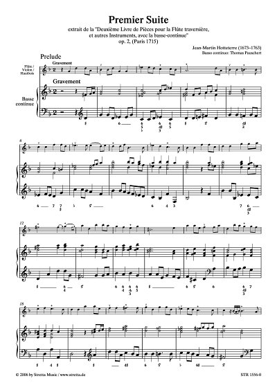 DL: J.-M. Hottetterre: Premier Suite, Floete [Violine/Oboe],