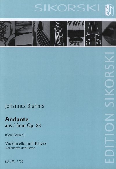 J. Brahms: Andante aus op. 83 für Violoncello und Klavier