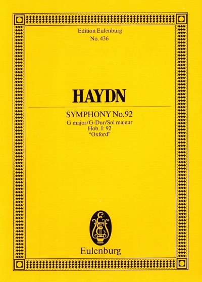 J. Haydn: Sinfonie 92 G-Dur Hob 1/92 (Oxford) Eulenburg Stud